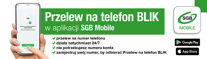 Przelew na telefon BLIK w aplikacji SGB Mobile !!