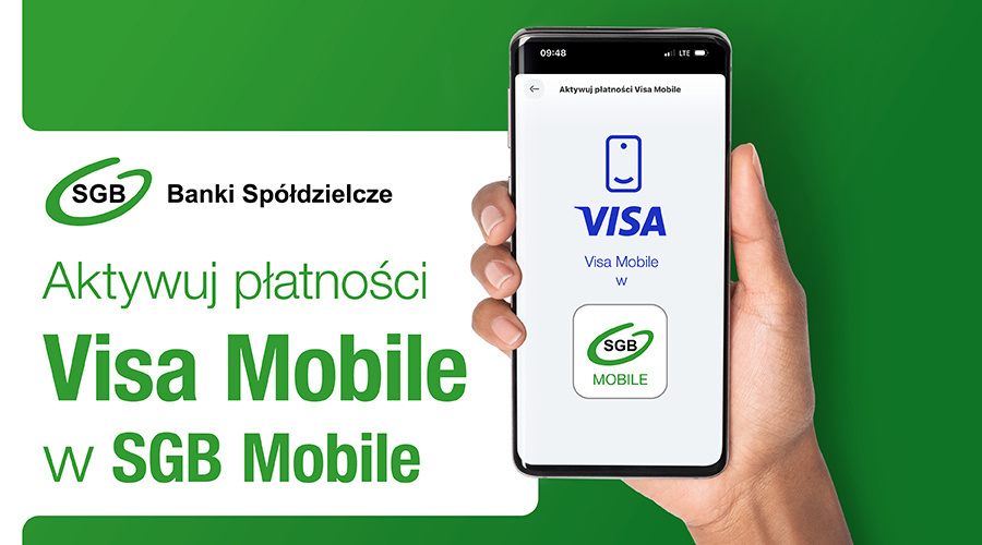 Usługa płatności Visa Mobile w aplikacji SGB Mobile
