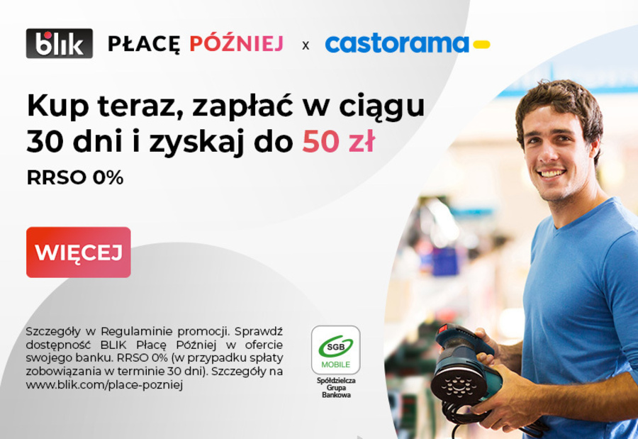 Zyskaj do 50 zł w promocji BLIKA z Castoramą  